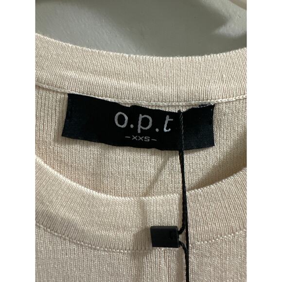 OPT One Pretty Time Ruched Front‎ Dress Size XXS Midi Cream Dress - Picture 3 of 7